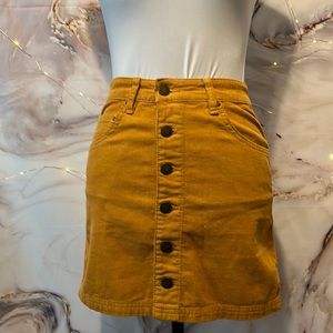 Billabong Corduroy skirt Mustard Yellow Size 25